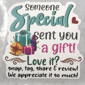 100 someone special sent you a gift thank you stickers 1.5”